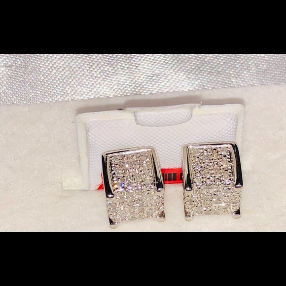 .90ct Real Diamond cube earrings CERTIFIED REAL !! - Picture 6 of 10